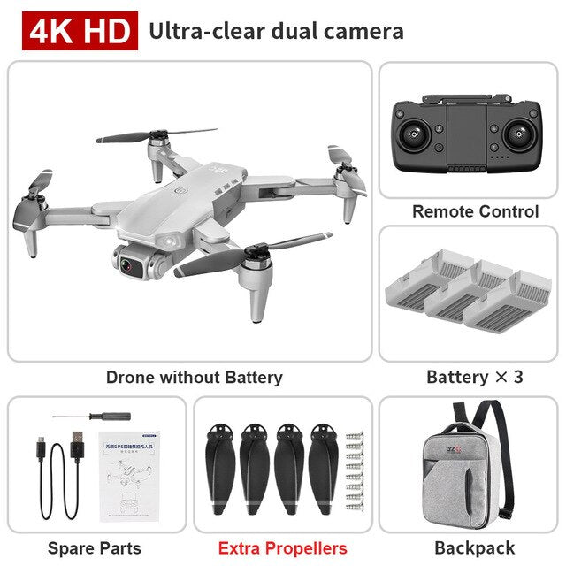 L900 pro 4K HD dual camera with GPS 5G WIFI FPV