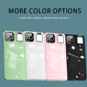 (select the right phone case for which phone) Flash Phone Case Protective Cover Fill Light Camera Bracket Holder for Apple Iphone X 11 12 Pro Max