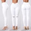 High Waist Skinny Fashion Boyfriend Jeans for Women Hole Vintage Girls Slim Ripped Denim Pencil Pants