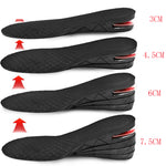 3-7.5cm Invisible Height Increase Insole Cushion Height Lift Adjustable Cut Shoe Heel Insert Taller Support Absorbant Foot Pad