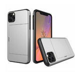 For iPhone 11 Pro Max XS X XR Case Slide Armor Wallet Card Slots Holder Cover For IPhone 7 8 6 6s Plus 5 5s TPU Shockproof Shell