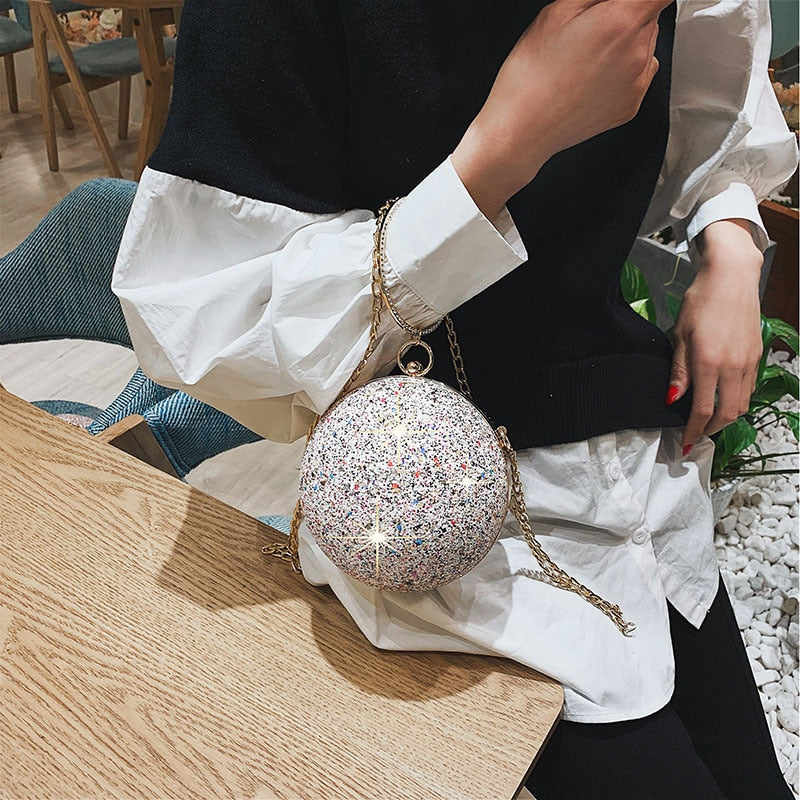 Crystal Ball Party Glitter Cross Body