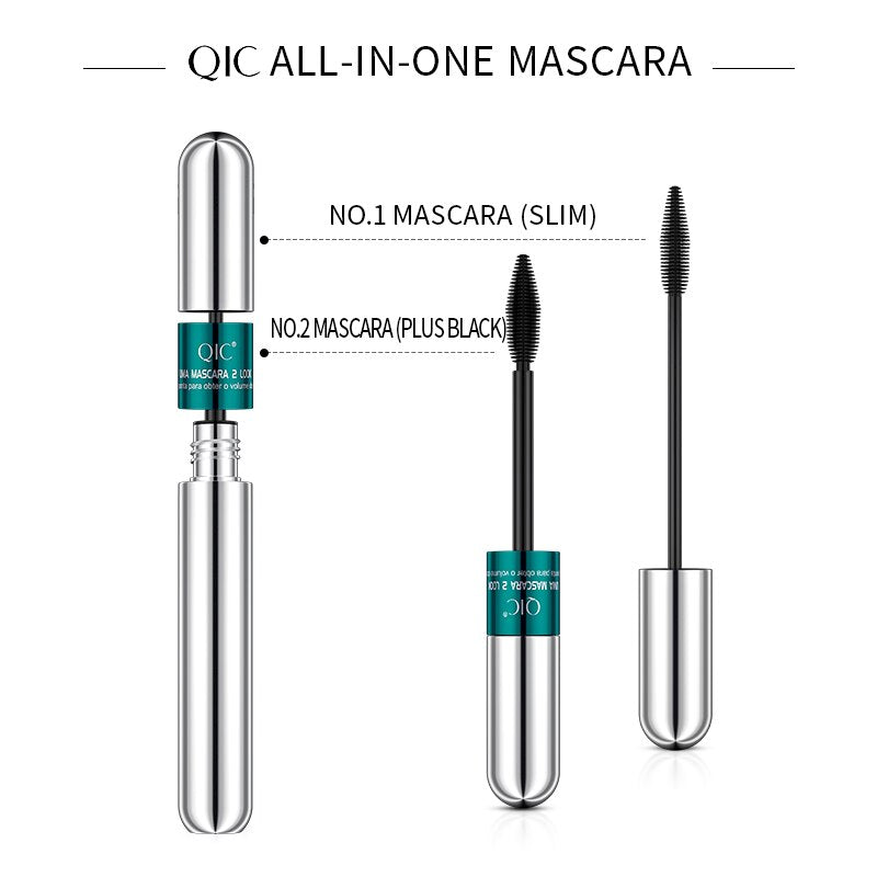 QIC Double Head Waterproof Mascara 4D