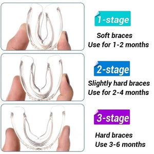 3 Stages Dental Orthodontic Braces Appliance Braces Alignment Trainer Teeth Retainer Bruxism Mouth Guard Teeth Straightener