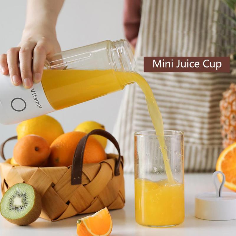 350ml Portable Electric Fruit Juicer USB Rechargeable Smoothie Blender