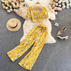 Summer Women Idyllic Style Suit Holiday Style Chiffon Printing