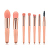 7/8pcs Little Cute Pink Makeup Brushes Set Foundation Powder Eyeshadow Blending Brush Eyebrow Eyelash Brush Beauty Make Up Tools