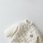 3-6-9-12 Month Old Baby One-Piece Clothes Ins Fashion Baby Romper Clothes In Autumn And Winter With Cotton Ripples