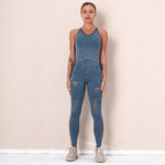 Yoga Suit Knitted Running Sports Fitness Suit