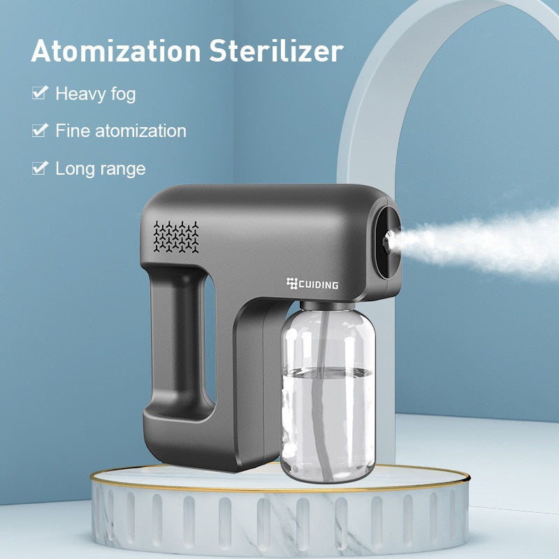 (3 week delivery time)New 380ML Wireless Disinfection Spray Handheld Portable USB Rechargeable Nano Atomizer Home Purple Light Sterilization Spray