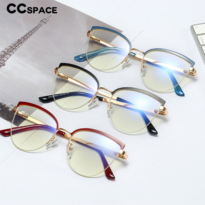 Vintage Cat Eye Anti-blue Light Metal Glasses Frames