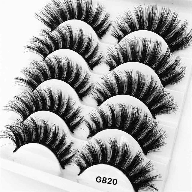 5Pairs 3D Mink Lashes False Eyelashes