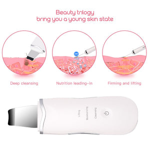 Professional Ultrasonic Facial Skin Scrubber Ion Deep