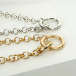 Gold Color Double Round Circle Lasso Choker