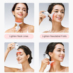 3 Colors Led Facial Neck Massager PhotonTherapy Heating Face Neck Wrinkle Removal Machine Reduce Double Chin Skin Lift