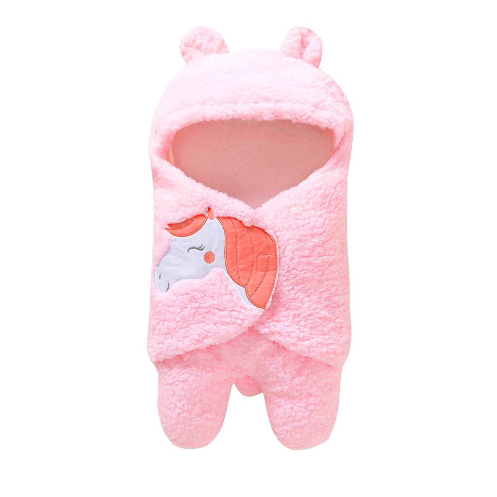 Baby's Clothing Set Cute Cartoon Warm Wrap Blanket Jumpsuit One-piece Suit