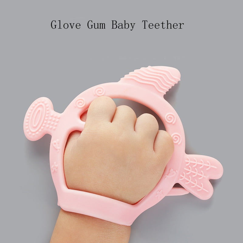 New Teething Glove Silicone Baby Nursing Teether