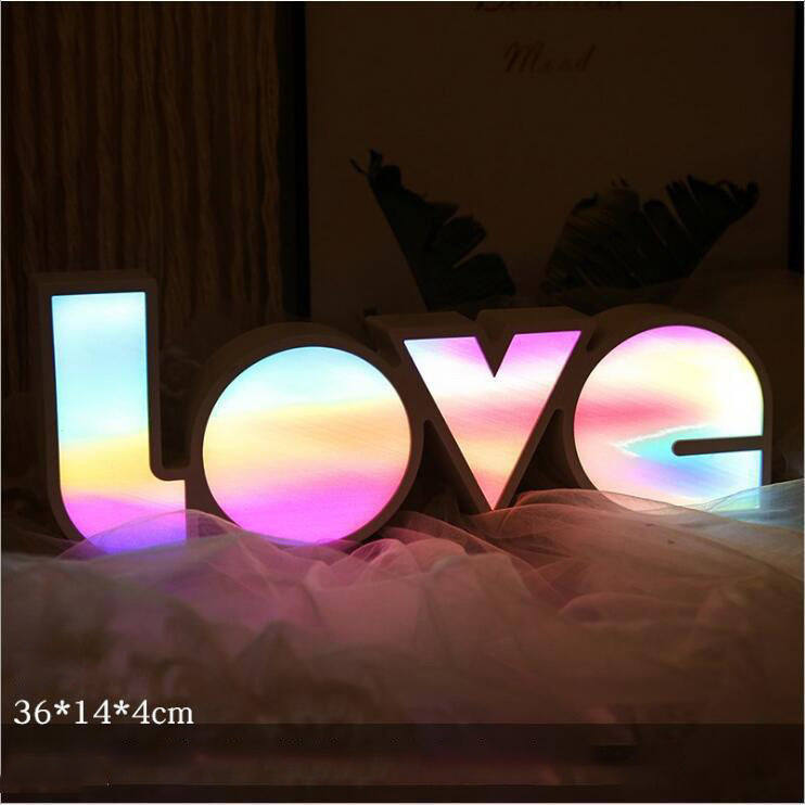 Explosive LED Letter Light Box LOVE Modeling Light Wedding Valentine's Day Confession Proposal Lantern Night Light