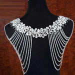 White Bolero Appliques Crystals Bridal