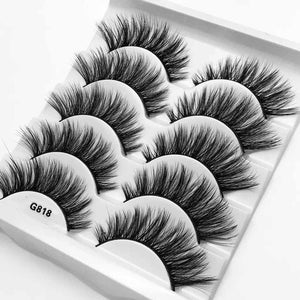 5Pairs 3D Mink Lashes False Eyelashes