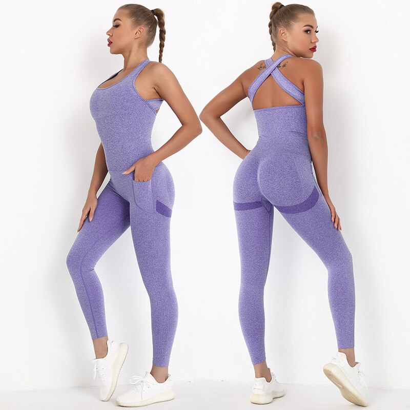 One Piece Rompers Yoga Set