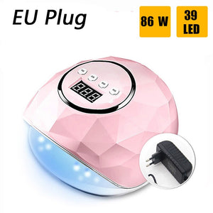 86W UV LED Lamp Nail Dryer For Nail Manicure With 39 PCS LEDs Fast Drying Nail Drying Lamp Curing Light