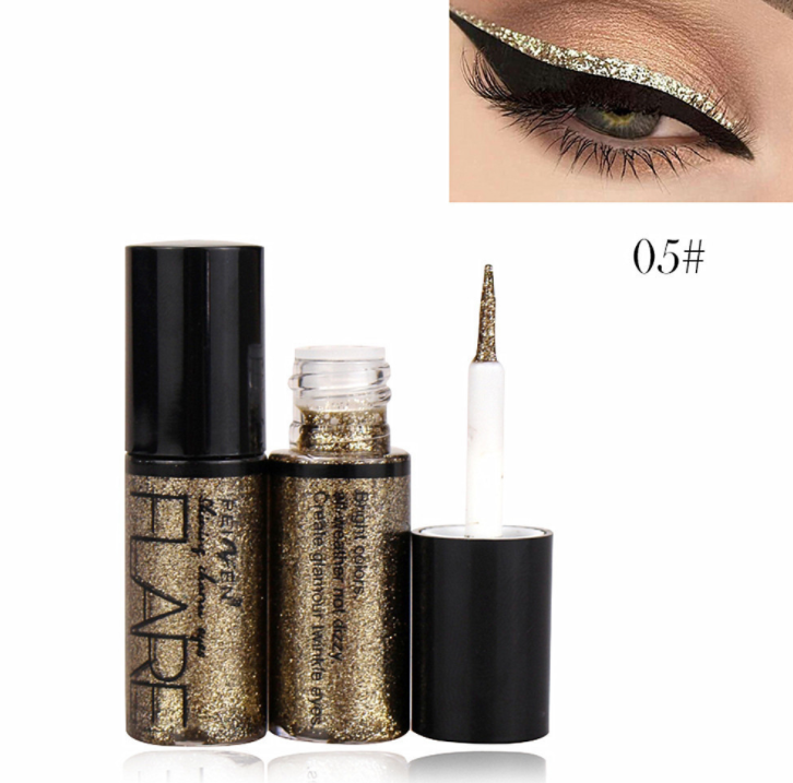 Dazzling Silver Rose Gold Colour Glitter Diamond Eye Liner