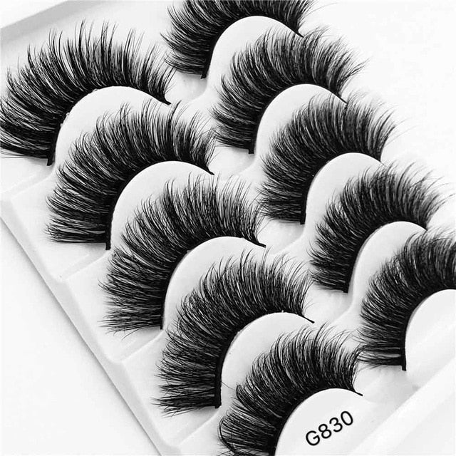 5Pairs 3D Mink Lashes False Eyelashes