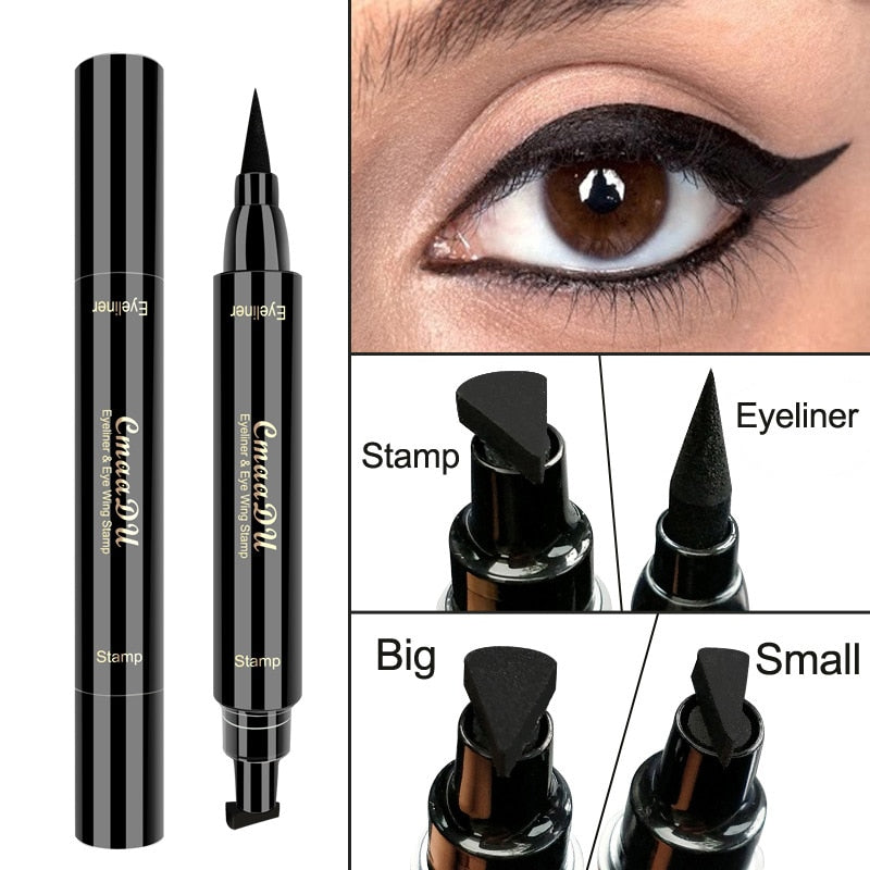 Cmaadu 2 In1 Stamp Seal Eyeliner Pen Waterproof Liquid Eyeliner