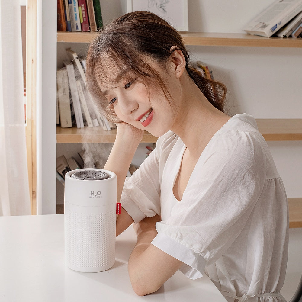 750ml Large Capacity Air Humidifier 2000mAh USB Rechargeable Wireless Ultrasonic Aroma Water Mist Diffuser Light Umidificador