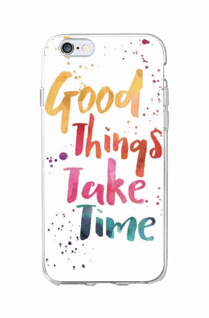 Only Love Happy Trust Quote Soft Phone Case Fundas Coque Cover For iPhone 7Plus 7 6 6S 5S SE 8 8Plus X XS Max