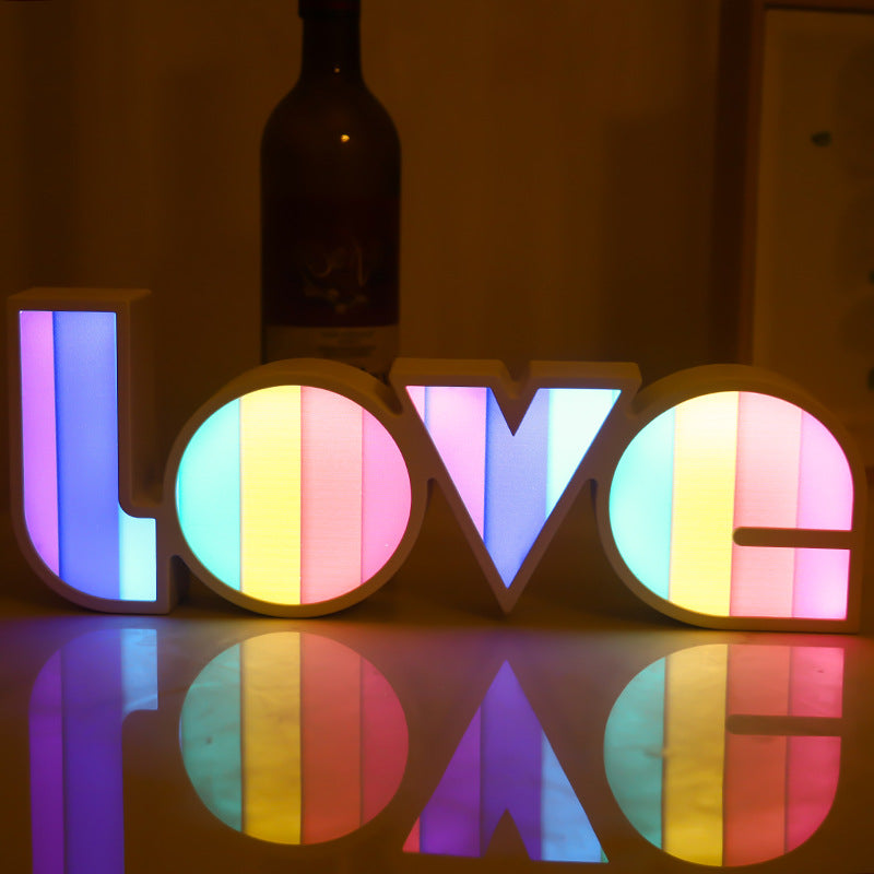 Explosive LED Letter Light Box LOVE Modeling Light Wedding Valentine's Day Confession Proposal Lantern Night Light