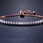 Cubic Zirconia Tennis Adjustable Bracelet