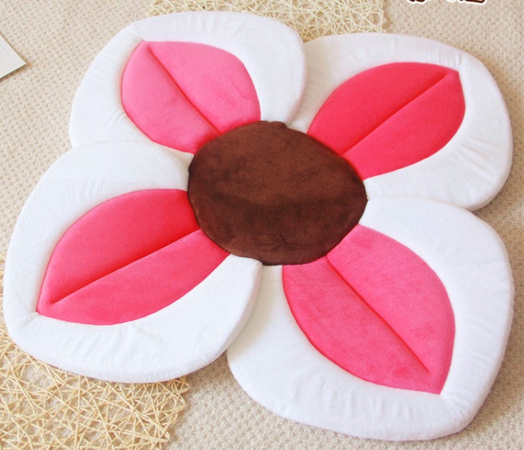 80CM Baby Bath Mat Blooming Bath Tub Flower Baby Bath Sink Safe Newborn Infant Shower Bathing Foldable Security Petal Seat Pads