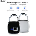 USB Rechargeable Smart Keyless Fingerprint Lock IP65 Waterproof Anti-Theft Security Padlock Door Luggage Case Lock