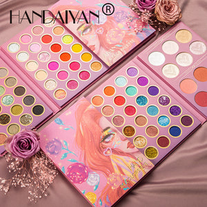 HANDAIYAN 84 Color Makeup Palette Eye Shadow + Blush + Highlight Eye Shadow Set Set Box Pearl Matte Eye Shadow