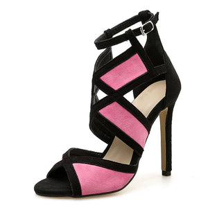 Hollow out Buckle Strap High Heels