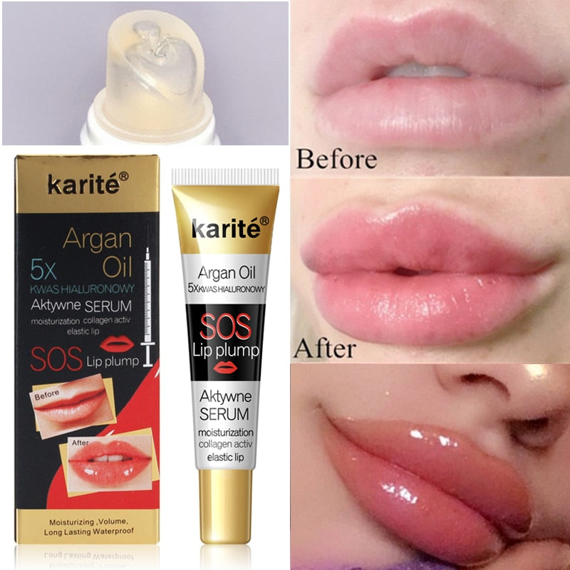 Instant Volumising Lip Plumper Serum Moisturizing Lips Repairing Mask Reduce Lip Fine Lines Collagen Lip Plumper Oil Gloss Care