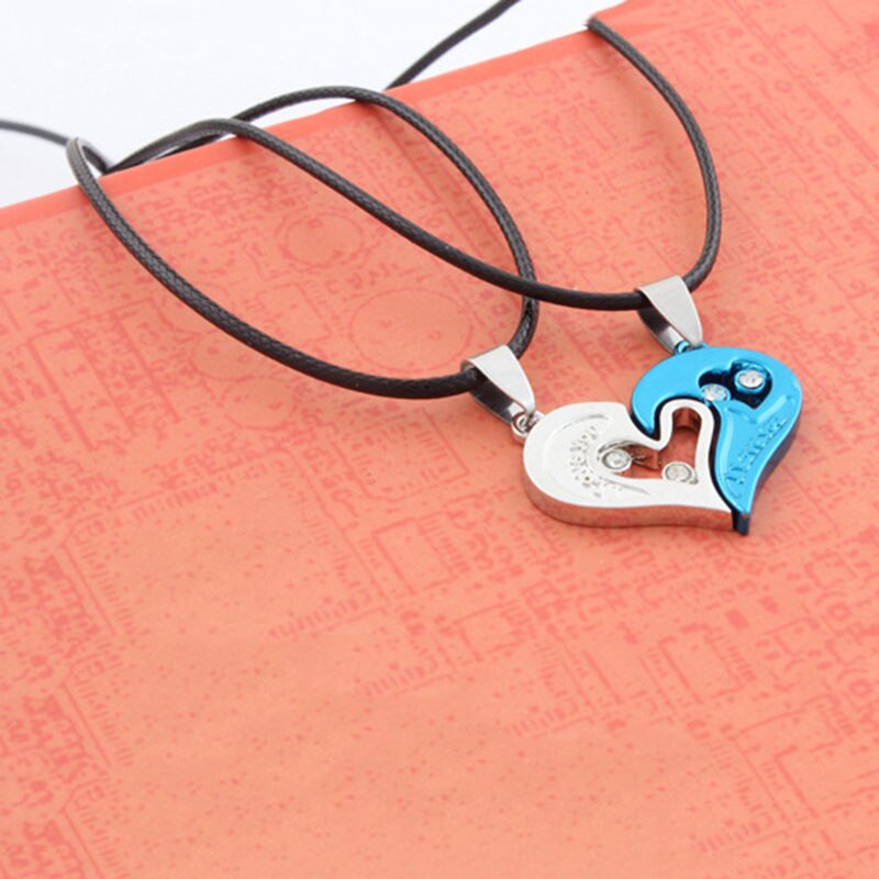 Couple Heart Shape I Love You Pendant Necklace