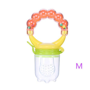 Hot Sale 1 Pcs Food Baby Pacifiers Nipple Pacifiers for Baby Fruit Feeder Nipples Feeding Safe Pacifier Hand Bell Toy