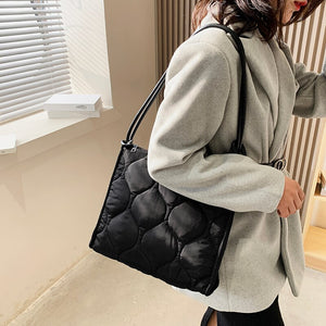 Winter Down Cotton Shoulder Bag