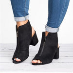 Ankle Boots Faux Suede Leather