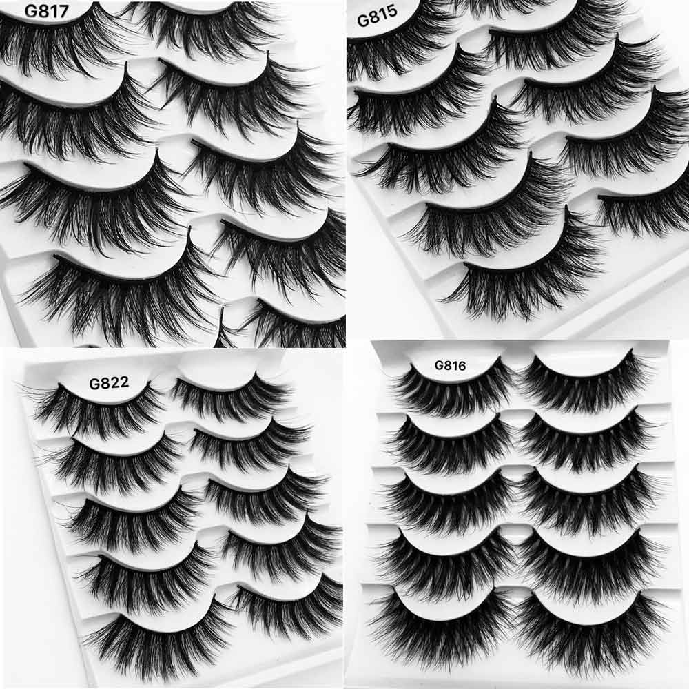 5Pairs 3D Mink Lashes False Eyelashes