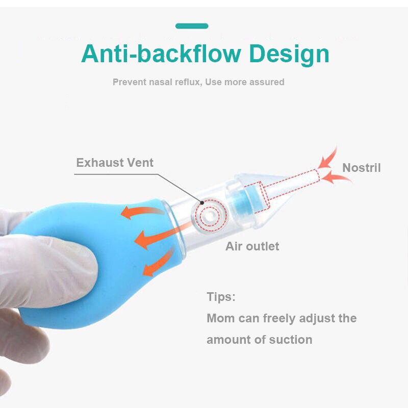 Infant silicone nasal aspirator pump