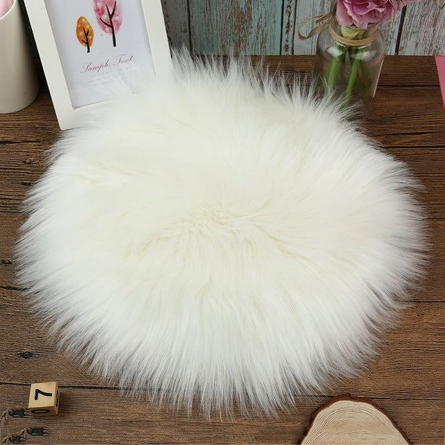 30*30CM Soft Artificial Sheepskin Rug Chair Cover Bedroom Mat Artificial Wool Warm Hairy Carpet Seat Textil Fur Area Rugs