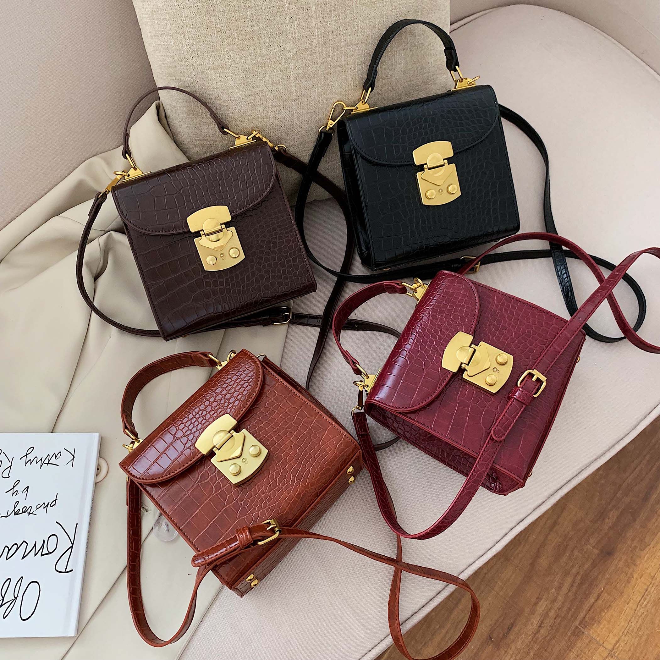 Mini Stone Leather Crossbody Bag