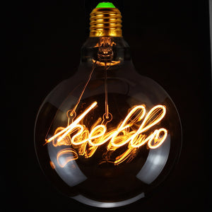 LED Filament Lamp Letter Lamp LOVE HOME HELLO Antique Lamp G125 Retro Modeling Lamp Edison Bulb