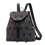 Women Backpack Luminous Geometric Plaid Sequin