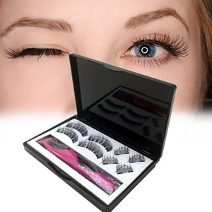 8pcs Magnetic eyelashes with 3 magnets handmade 3D