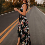 V neck backless summer dress  bohemian maxi dress Hollow out irregular long dress